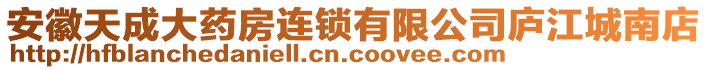 安徽天成大藥房連鎖有限公司廬江城南店