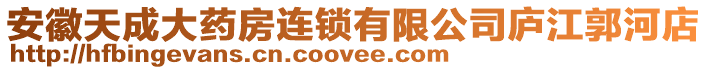 安徽天成大藥房連鎖有限公司廬江郭河店