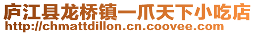 廬江縣龍橋鎮(zhèn)一爪天下小吃店