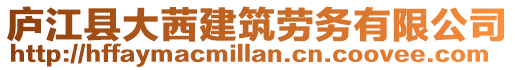 廬江縣大茜建筑勞務有限公司