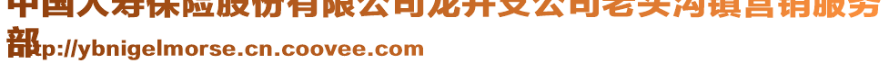 中國人壽保險股份有限公司龍井支公司老頭溝鎮(zhèn)營銷服務(wù)
部