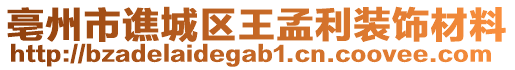 亳州市譙城區(qū)王孟利裝飾材料