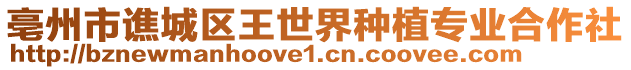 亳州市譙城區(qū)王世界種植專業(yè)合作社