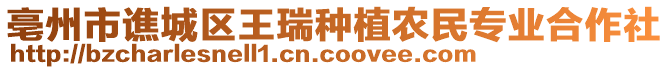 亳州市譙城區(qū)王瑞種植農(nóng)民專業(yè)合作社