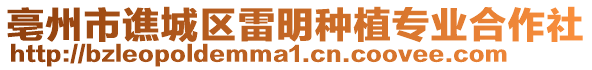 亳州市譙城區雷明種植專業合作社