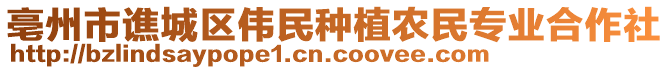 亳州市譙城區(qū)偉民種植農(nóng)民專業(yè)合作社