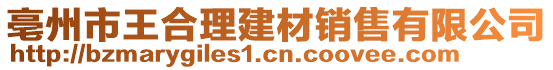 亳州市王合理建材銷售有限公司