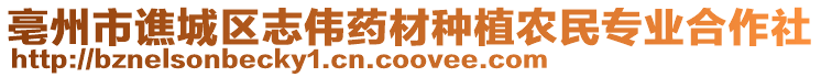 亳州市譙城區(qū)志偉藥材種植農(nóng)民專業(yè)合作社