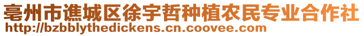 亳州市譙城區(qū)徐宇哲種植農(nóng)民專業(yè)合作社