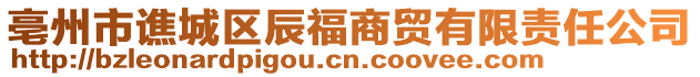 亳州市譙城區(qū)辰福商貿有限責任公司