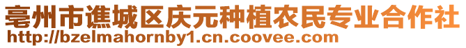 亳州市譙城區(qū)慶元種植農(nóng)民專(zhuān)業(yè)合作社