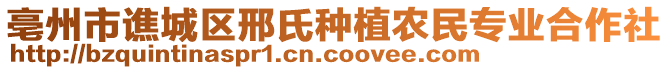 亳州市譙城區(qū)邢氏種植農(nóng)民專業(yè)合作社