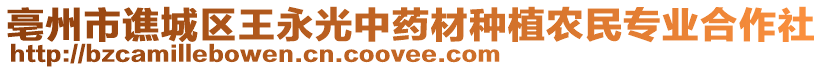 亳州市譙城區(qū)王永光中藥材種植農(nóng)民專業(yè)合作社