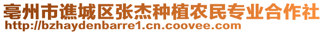 亳州市譙城區(qū)張杰種植農(nóng)民專業(yè)合作社