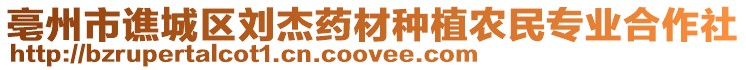 亳州市譙城區(qū)劉杰藥材種植農(nóng)民專業(yè)合作社