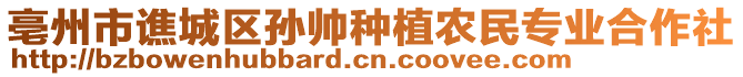 亳州市譙城區(qū)孫帥種植農(nóng)民專業(yè)合作社