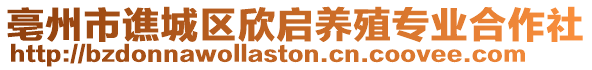 亳州市譙城區(qū)欣啟養(yǎng)殖專業(yè)合作社