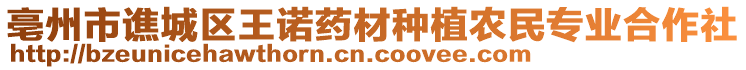 亳州市譙城區(qū)王諾藥材種植農民專業(yè)合作社