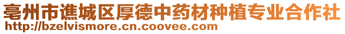亳州市譙城區厚德中藥材種植專業合作社