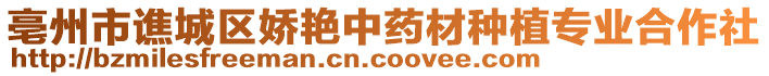 亳州市譙城區(qū)嬌艷中藥材種植專業(yè)合作社