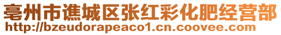 亳州市譙城區張紅彩化肥經營部