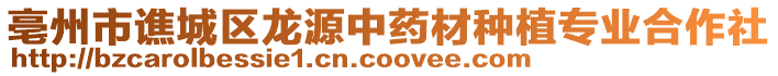 亳州市譙城區(qū)龍源中藥材種植專業(yè)合作社