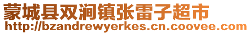 蒙城縣雙澗鎮(zhèn)張雷子超市