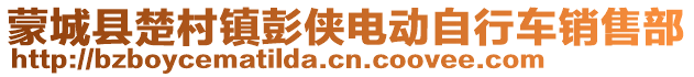 蒙城縣楚村鎮(zhèn)彭俠電動自行車銷售部