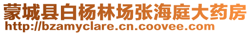 蒙城縣白楊林場張海庭大藥房