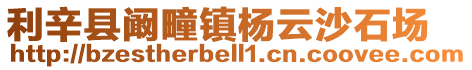 利辛縣闞疃鎮楊云沙石場