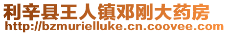 利辛縣王人鎮鄧剛大藥房