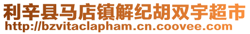 利辛縣馬店鎮(zhèn)解紀(jì)胡雙宇超市