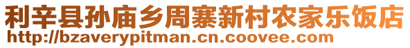 利辛县孙庙乡周寨新村农家乐饭店