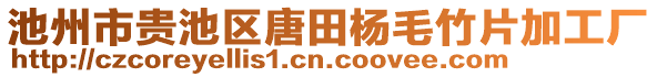 池州市貴池區(qū)唐田楊毛竹片加工廠