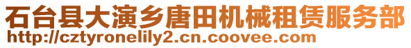 石臺(tái)縣大演鄉(xiāng)唐田機(jī)械租賃服務(wù)部