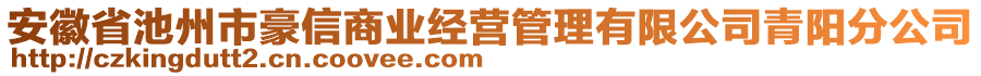 安徽省池州市豪信商業(yè)經(jīng)營(yíng)管理有限公司青陽(yáng)分公司