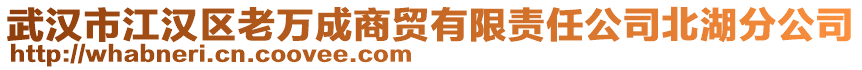 武漢市江漢區(qū)老萬成商貿(mào)有限責任公司北湖分公司