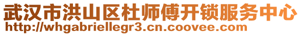 武漢市洪山區(qū)杜師傅開鎖服務(wù)中心