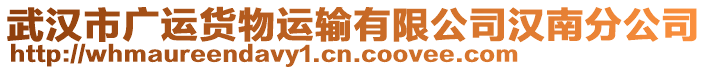 武漢市廣運(yùn)貨物運(yùn)輸有限公司漢南分公司