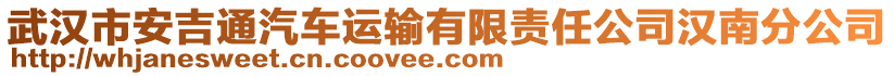 武漢市安吉通汽車運輸有限責(zé)任公司漢南分公司