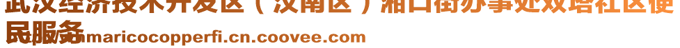 武漢經(jīng)濟技術(shù)開發(fā)區(qū)（漢南區(qū)）湘口街辦事處雙塔社區(qū)便
民服務