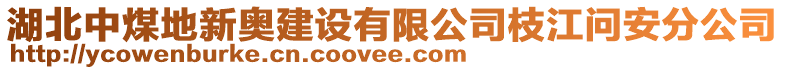 湖北中煤地新奥建设有限公司枝江问安分公司