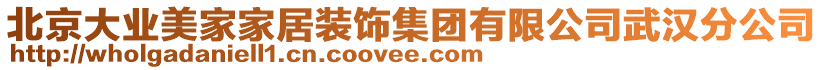 北京大業(yè)美家家居裝飾集團有限公司武漢分公司