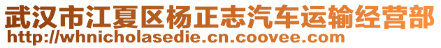 武漢市江夏區楊正志汽車運輸經營部