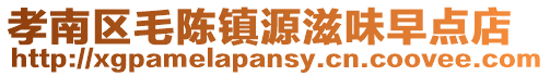 孝南區(qū)毛陳鎮(zhèn)源滋味早點店
