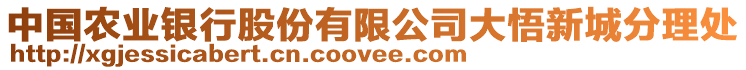 中國農(nóng)業(yè)銀行股份有限公司大悟新城分理處