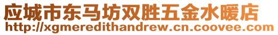 應城市東馬坊雙勝五金水暖店