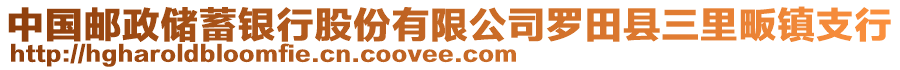 中國郵政儲蓄銀行股份有限公司羅田縣三里畈鎮(zhèn)支行