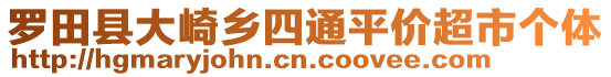 羅田縣大崎鄉(xiāng)四通平價超市個體