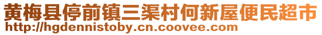 黄梅县停前镇三渠村何新屋便民超市